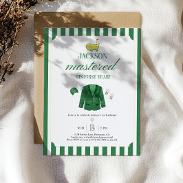 Masters Golf 1st Birthday Invitation Template: Edi Inbjudningar