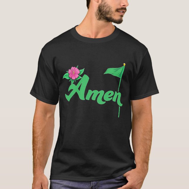 MASTERS GOLF AMEN FLAGGA T SHIRT (Framsida)