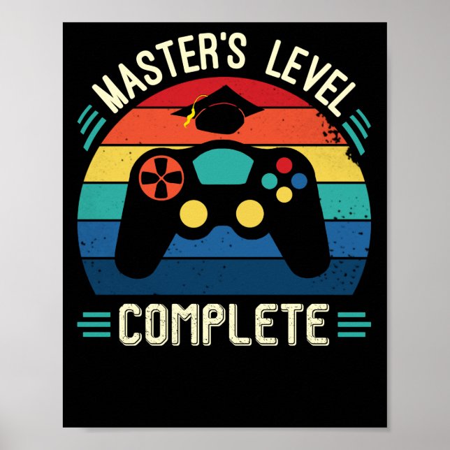 Master's Level Complete, Studenten GIft, Masters Poster (Framsidan)