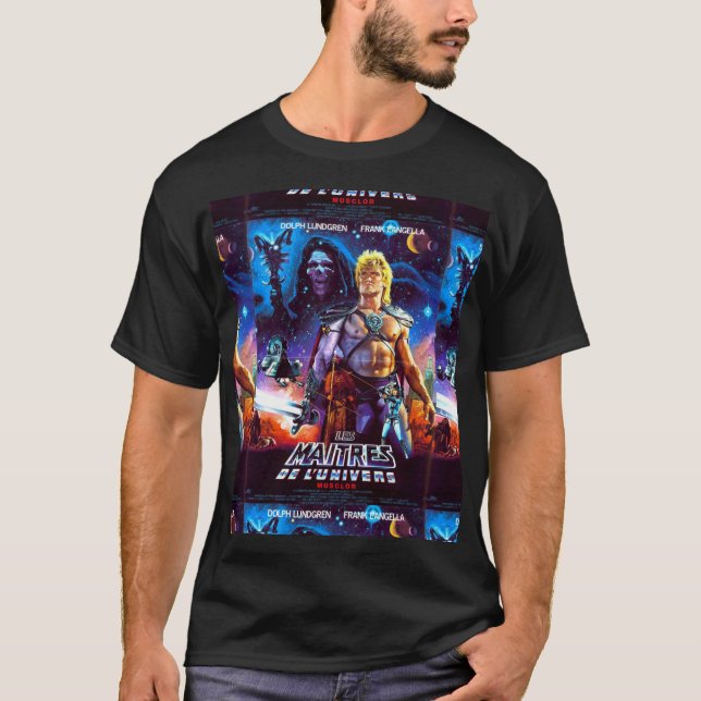 Masters Of The Universe 80s Movie He Man Scifi T Shirt (Framsida)