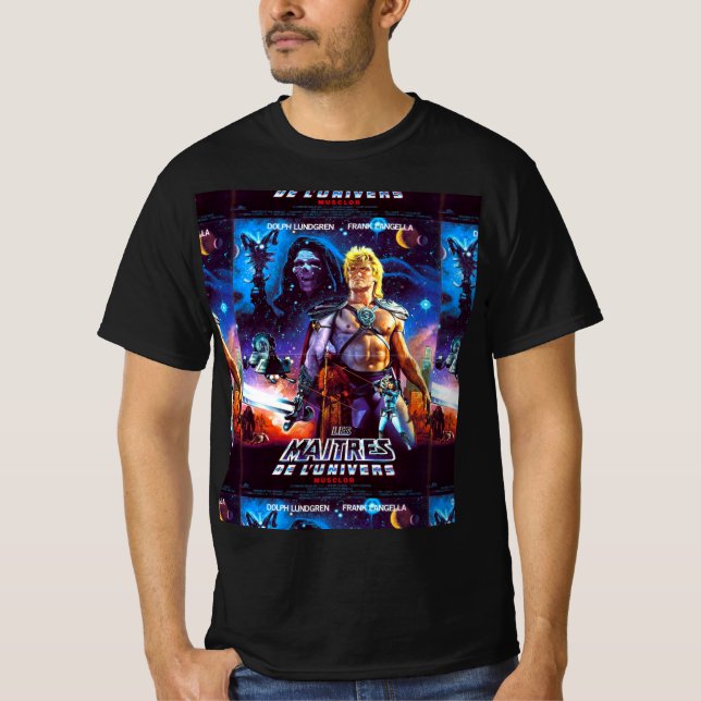 Masters Of The Universe 80s Movie He Man Scifi T Shirt (Framsida)