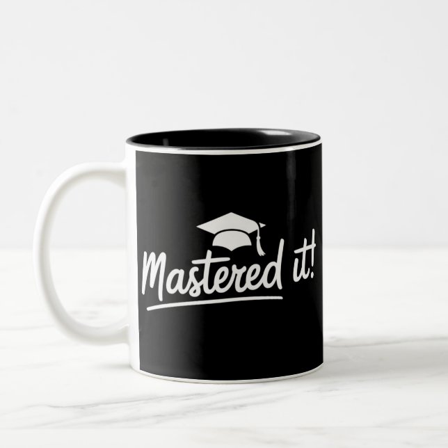 Mastersexamen Present Avklarat Det  Två-Tonad Mugg (Vänster)