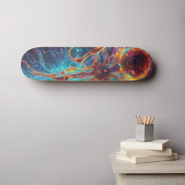 Mästerskap av färgrika mönster: Unik skateboard (Väggkonst (Horz))