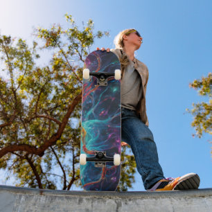 Mästerskap av färgrika mönster: Unik skateboard