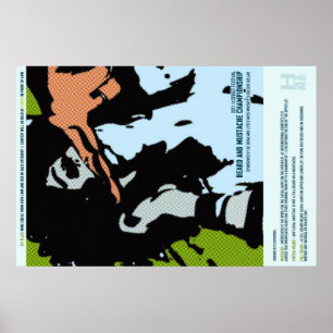 MÄSTERSKAPAFFISCH FÖR MUSTASCH 2011 OCH SKÄGG POSTER