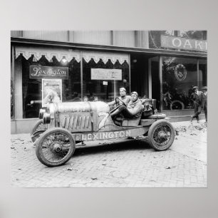 Mästerskapsracingbil, 1922. Vintage foto Poster