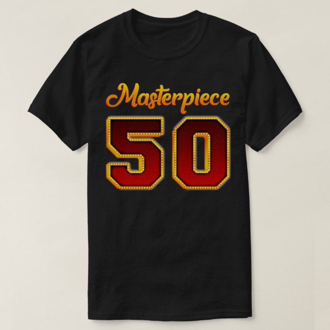 mästerverk 50 50:e födelsedag t shirt (Design framsida)