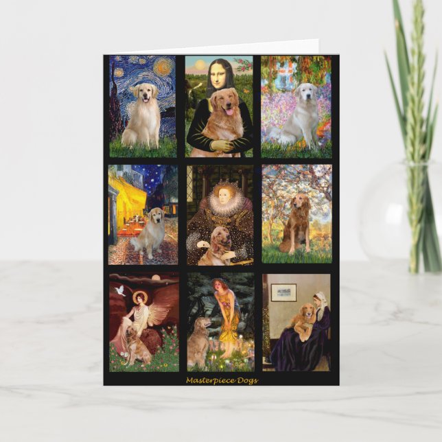 mästerverk Golden Retrievers Kort (Framsida)