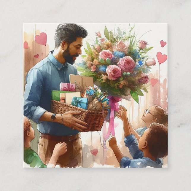 mästerverk Mentor Fyrkantigt Visitkort (Framsida)