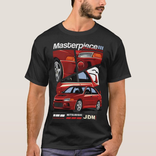 mästerverk Mitsubishi Evo 1996 T Shirt (Framsida)