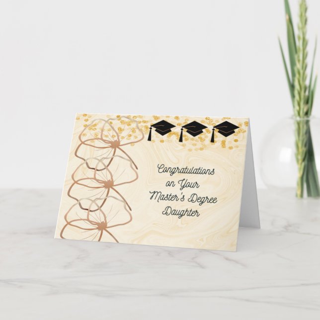 Mästexamen för dotter med Ro Guld Kort (Framsida)