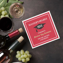 Mästexamen Gratulerar! ANPASSNINGSBAR Grad Napkins