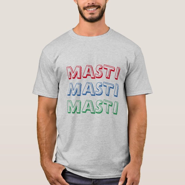 masti masti desi har roligt indian design punjab t shirt (Framsida)