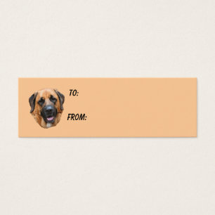 Mastiff Ansikte Hund Photo Gift Märkre Litet Visitkort