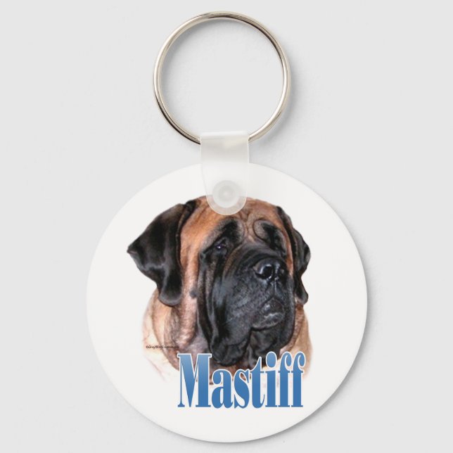 Mastiff (aprikos2) Namn Nyckelring (Framsida)