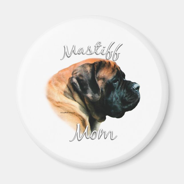 Mastiff (aprikos) Mamma 2 Magnet (Framsidan)