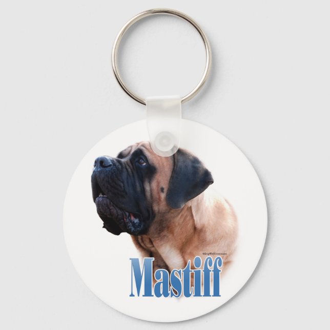 Mastiff (aprikot) Namn Nyckelring (Framsida)