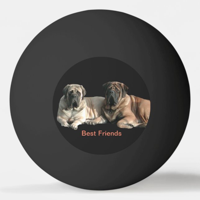 Mastiff beste Freunde Pingisboll (Framsidan)