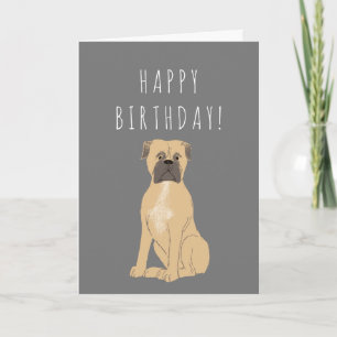 Mastiff Birthday eller add your own Text Card Kort