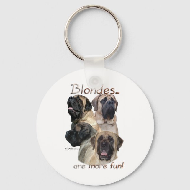 Mastiff Blondes Keychain Nyckelring (Framsida)
