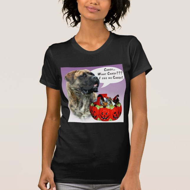 Mastiff (brindle) Halloween Candy Tee (Framsida)