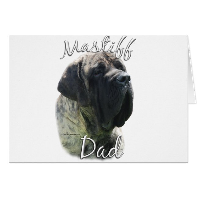 Mastiff (brindle) Pappa 2 Hälsningskort (Framsidan Horizontal)