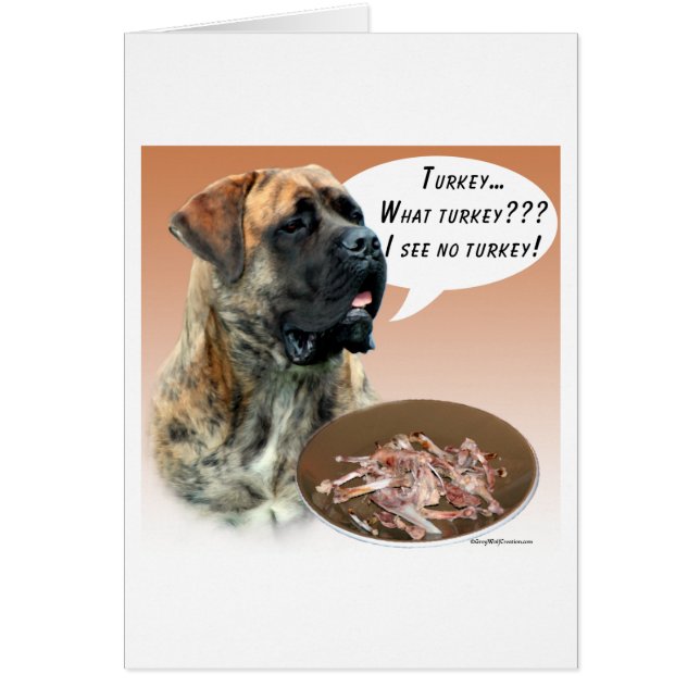 Mastiff (brindle) Turkiet Hälsningskort (Framsidan)