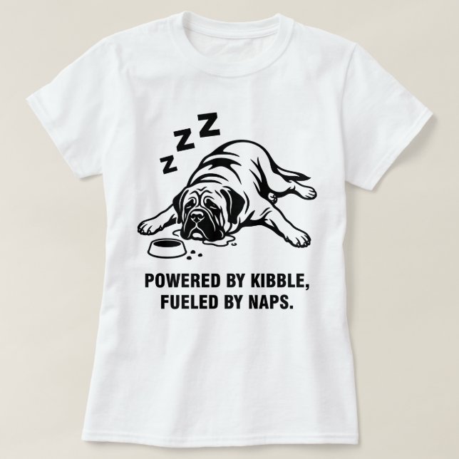 Mastiff Dog Funny Lazy  T Shirt (Design framsida)