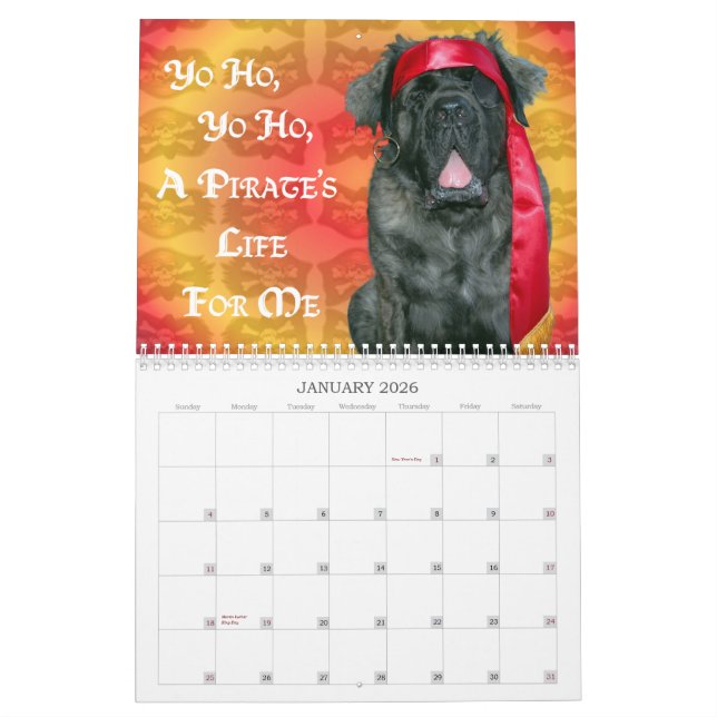 Mastiff Dress Up-kalender Kalender (Jan 2026)