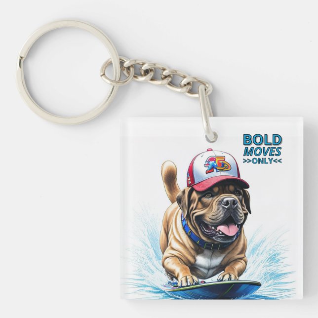 Mastiff englische Dogge Auf Surfbrett Urlaub (Framsidan)