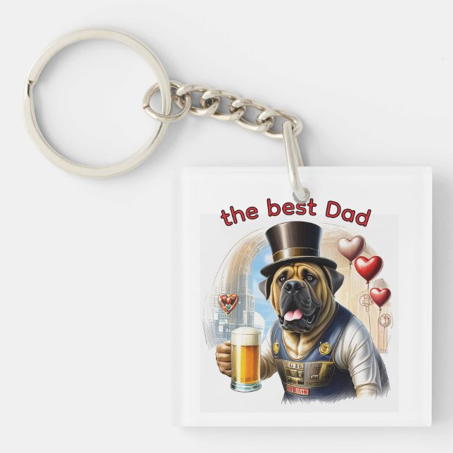 Mastiff englische Dogge best Dad Vatertag (Framsidan)