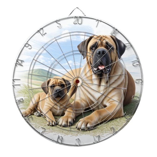 Mastiff englische Dogge mit Kind im Urlaub Darttavla (Framsidan)
