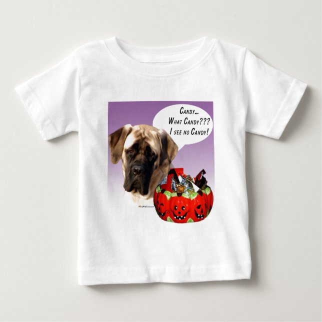 Mastiff (fawn) Halloween Candy T-shirt (Framsida)