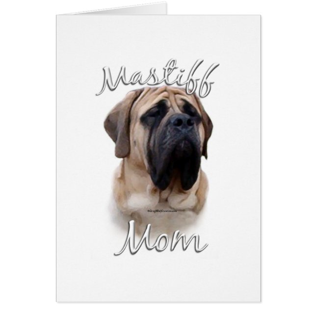 Mastiff (fawn) Mamma 2 Hälsningskort (Framsidan)