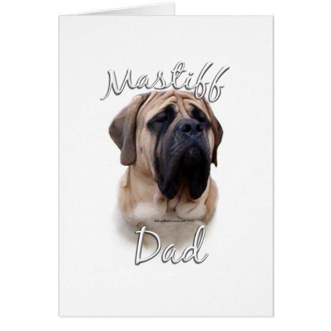 Mastiff (fawn) Pappa 2 Hälsningskort (Framsidan)
