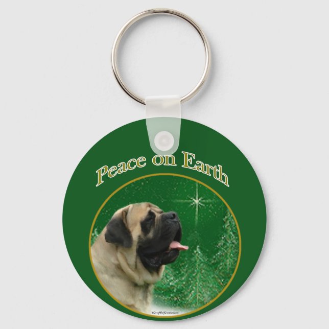 Mastiff (fawn) Peace Nyckelring (Framsida)