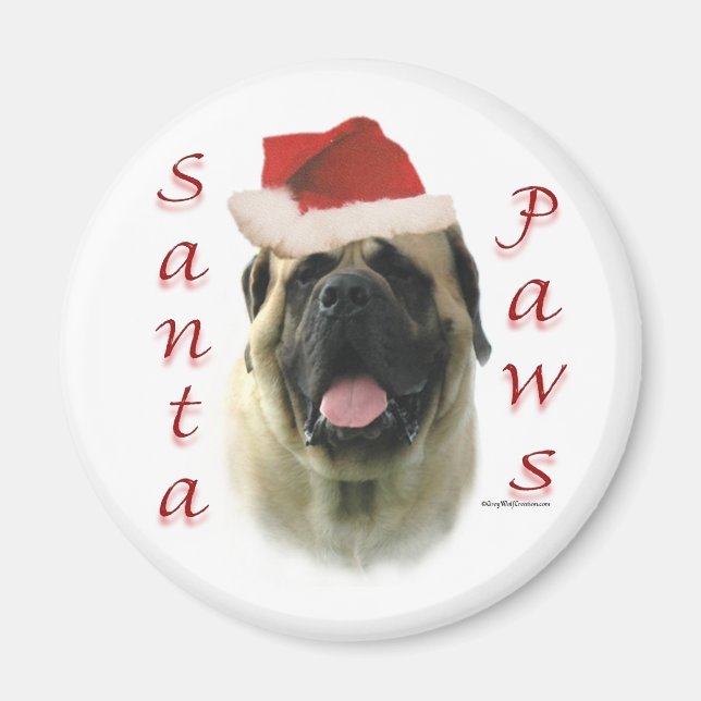 Mastiff (fawn) Santa Tassar Magnet (Framsidan)
