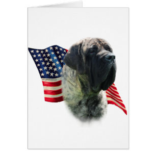 Mastiff-Flagga (brindle) Hälsningskort