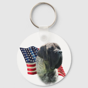 Mastiff-Flagga (brindle) Nyckelring