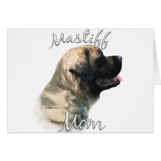 Mastiff (fluffy) Mamma 2 Hälsningskort (Framsidan Horizontal)