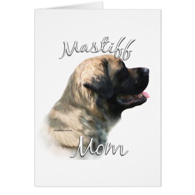 Mastiff (fluffy) Mamma 2 Hälsningskort (Framsidan)