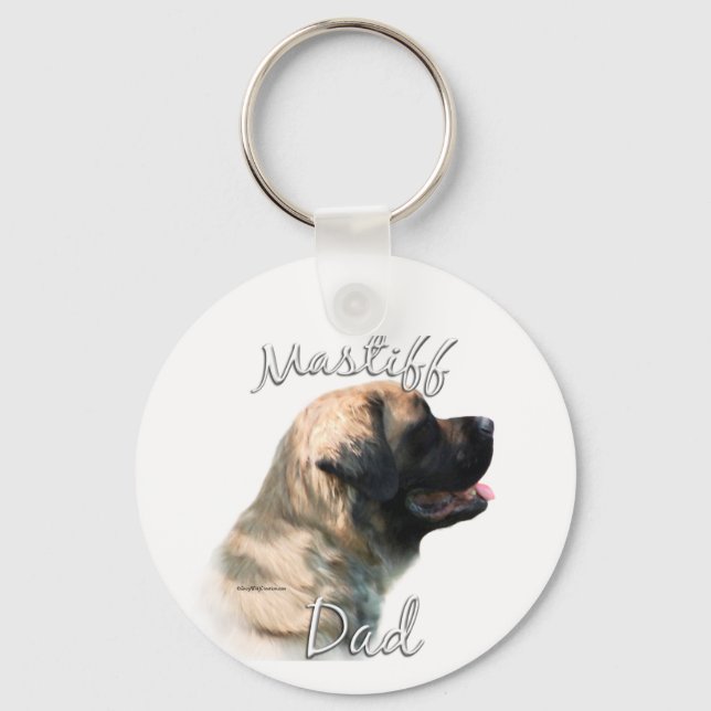 Mastiff (fluffy) Pappa 2 Nyckelring (Framsida)