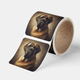 Mastiff Fyrkantigt Klistermärke