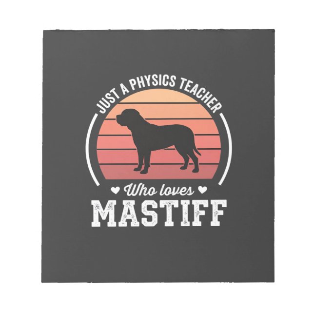 Mastiff Fysiklärare Hundälskare Anteckningsblock (Framsida)