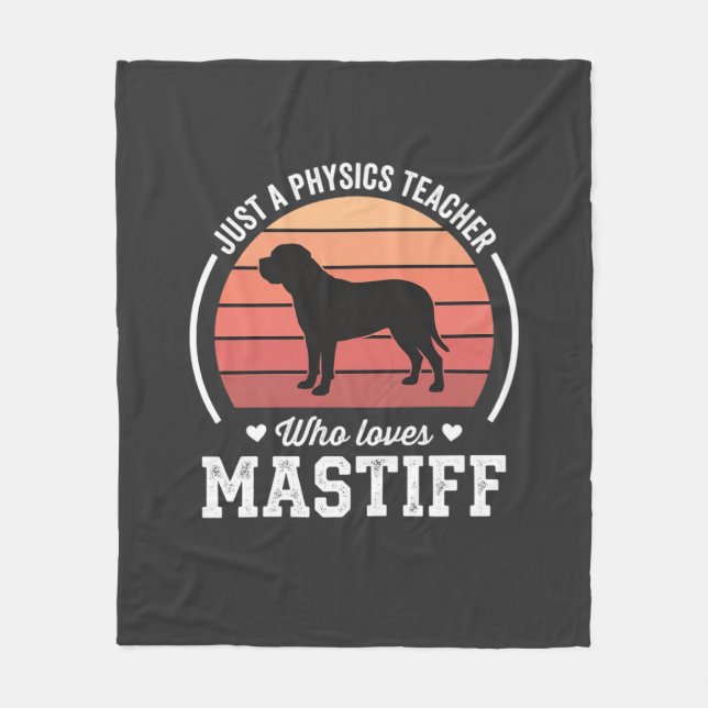 Mastiff Fysiklärare Hundälskare Fleecefilt (Framsidan)
