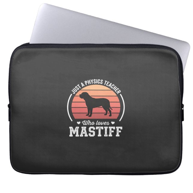 Mastiff Fysiklärare Hundälskare Laptop Fodral (Framsidan)