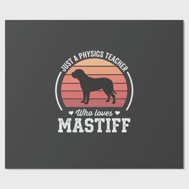 Mastiff Fysiklärare Hundälskare Presentpapper (Platt)