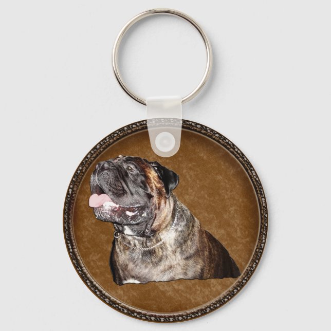 Mastiff Gifts Keychain Bullmastiff Gifts Nyckelring (Framsida)