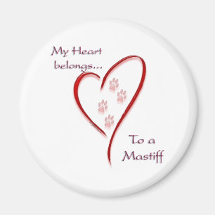Mastiff Heart-Tillhör - Magnet