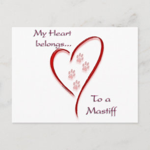 Mastiff Heart-Tillhör Vykort